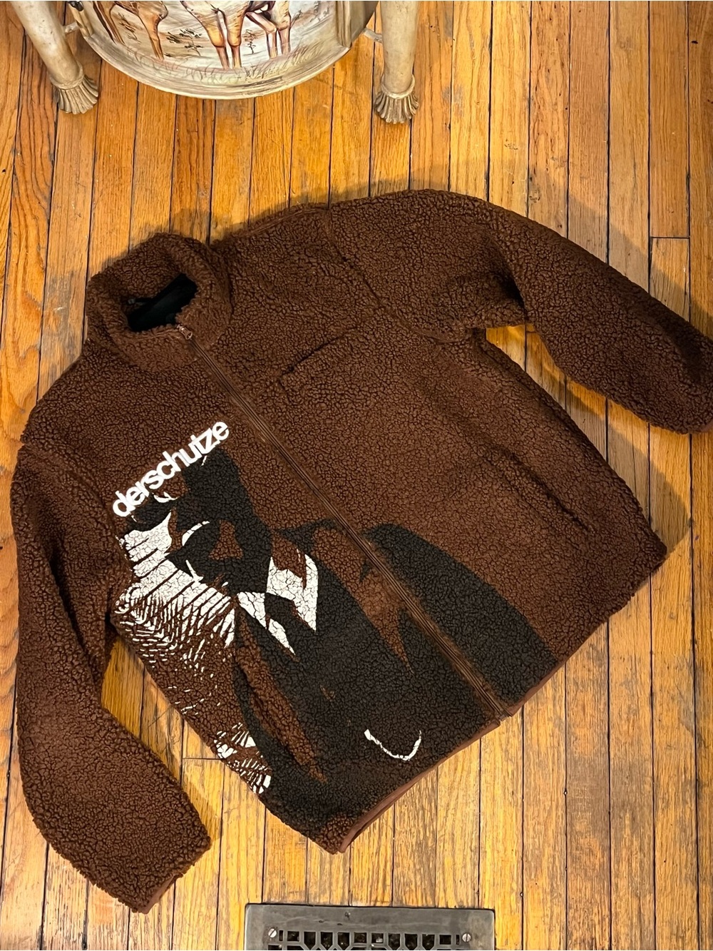 Derschutze ‘Derpate’ Brown Fleece with Mafia Embroidery Large
